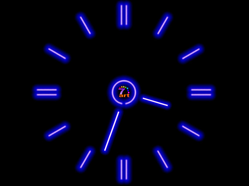 7art Fluorescent Clock ScreenSaver Screenshot